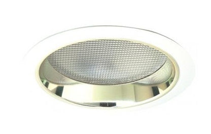 ELCO Lighting EL862G 8 Inch CFL Horizontal Reflector with Regressed Prismatic Lens 42W Gold with White Ring Finish