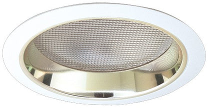 ELCO Lighting EL782C 7 Inch CFL Horizontal Reflector with Regressed Prismatic Lens 42W Clear with White Ring Finish