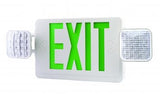 ELCO Lighting EE96HG LED Exit Sign and LED Emergency Light Combo Green Letters 120/277V