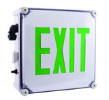 ELCO Lighting EE22GW Weatherproof LED Exit Sign Green Letters