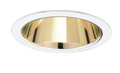 ELCO Lighting EL841G 8 Inch CFL Horizontal Reflector (2) 42W Gold with White Ring Finish