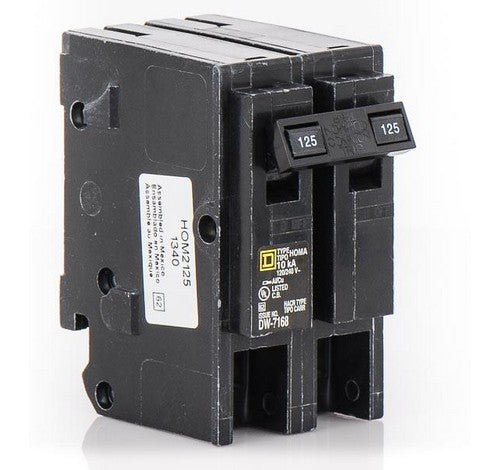 Square D HOM2125 125 Amp Plug-On Two-Pole Circuit Breaker 10KA 120/240 VAC - BuyRite Electric