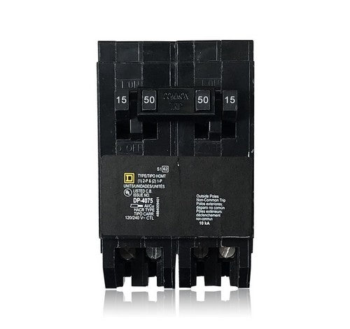 Square D HOMT1515250 Homeline™ Two-Pole 50 Amp Quad Tandem Circuit Breaker 10KA 120/240 VAC - BuyRite Electric