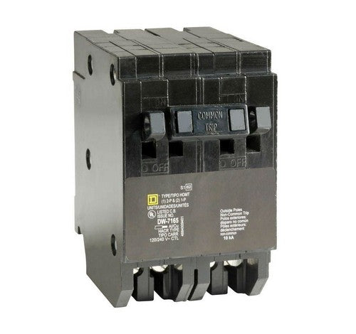 Square D HOMT2020250 Homeline™ Two-Pole 20 Amp Quad Tandem Circuit Breaker Plug-On Mount 10KA 120/240 VAC