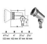 Hubbell Outdoor Lighting 103 150W PAR38 Natural Aluminum Finish Universal Aiming Landscape Lampholder, Unshielded