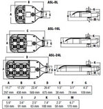 Hubbell Outdoor Lighting ASL-A-8L-4K-210-3-U-DB 62W Dark Bronze Finish Area Light, 8 LEDs, 5624 Lumens, 120-277V