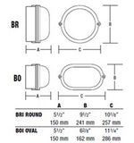 Hubbell Outdoor Lighting BOF-02 28W Black Finish Euroluxe Wall or Ceiling Mount Decorative Oval Fluorescent Wallpack 120-277V