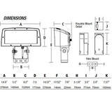 Hubbell Outdoor Lighting FLL-150-5K-U-K 150W Bronze Finish LED Yoke Mount Floodlight, 14665 Lumens,120-277V