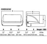 Hubbell Outdoor Lighting 83W Medium Litepak Wallpack, 3000K, 1050mA, Type  II Distribution