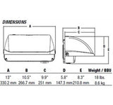 Hubbell Outdoor Lighting 60W Medium Litepak Wallpack, 3000K, 750mA, Type III Distribution