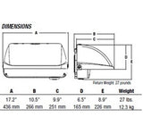 Hubbell Outdoor Lighting 80W Large Litepak Wallpack, 44 LEDs, 3000K, 650mA,Type III Distribution