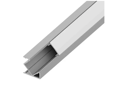 Diode LED DI-CPCHB-45DCO-96 96" LED Tape Light Decoration 45 Degree Aluminum Channel Bundle, End Cap Pairs, Mounting Hardware