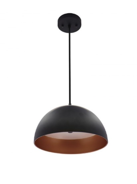 Westgate Lighting LCFD-MCT5-BG 12 Inch Integrated LED Modern Dome Pendant, Lumens 1300 lm, Multi-Color Temperature, Black/Gold
