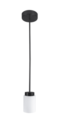 Westgate Lighting LCFE-MCT5-BK LED Glass Pendant with 6ft Adjustable Rod, Lumens 720 lm, Multi-Color Temperature, Black Finish