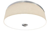 Westgate LCFF-18-MCT5-BN LED 18 Inch 35 Watt Multi-CCT Integrated Fabric Drum Brushed Nickel Finish