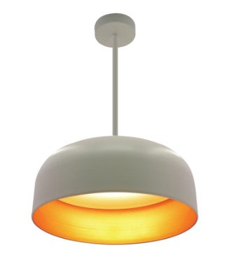 Westgate Lighting LCFP-MCT5-WG 24" Integrated LED Pan Pendant with 6Ft. Adj. Rod, Wattage 40W, Multi-Color Temperature, White/Gold Finish