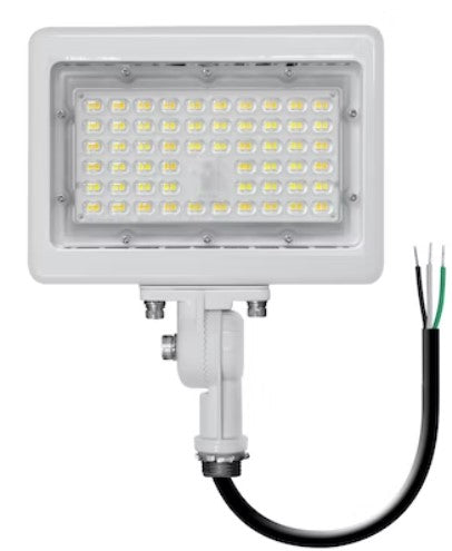 EnvisionLED LED-ARL-3P80-TRI-WH-KN-PC 1/2" M-Line Mini Area Flood Light 3-CCT & Power Selectable, Knuckle W/ Photocell White Finish
