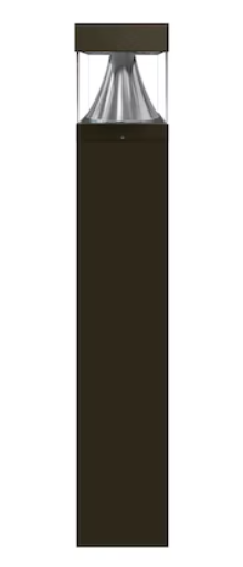 EnvisionLED LED-BLD-3P22-SQ-5CCT-UNV-CN-FL-BZ-44 Bollard Square Round Cone Flat Top LED Outdoor Exterior Lighting, Multiple-Color Temperature, Bronze Finish