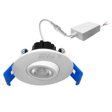 EnvisionLED LED-DLJBX-ADJ-2-5W-30K-WH-12V LED 2 Inches Snaptrim Adjustable Downlight 12V Version White Finish