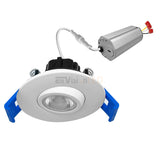 EnvisionLED LED-DLJBX-ADJ-2-5W-50K LED 2 Inches Snaptrim Adjustable Downlight 120V Version White Finish 5000K