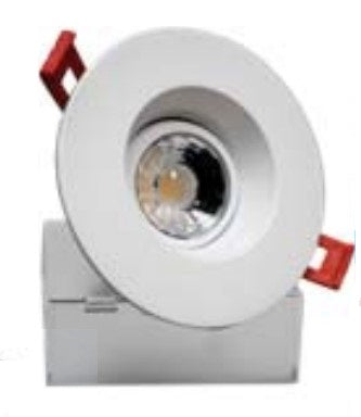 EnvisionLED LED-DLJBX-ADJ-3RG-8W-5CCT-WH-R LED 3 Inches Recessed Gimbal Adjustable Downlight 5CCT Selectable White Finish