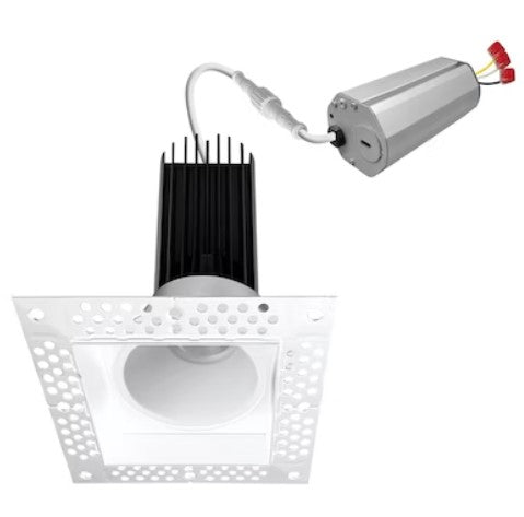 EnvisionLED LED-DLJBX-TML-4SQ-15W-5CCT-WH LED Square Trimless -Line Canless Downlight, Size 4 Inches, 5-CCT Selectable, White Finish