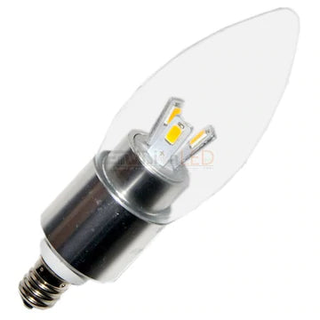 EnvisionLED LED-E12-3W-27K-ND LED E12 3W Candelabra Base Bulbs Non-Dimmable Soft White 2700K