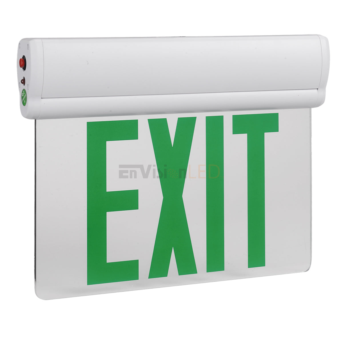 EnvisionLED LED-EM-EXT-EL-G-D LED Emergency Exit Sign Edge-Lit Double ...