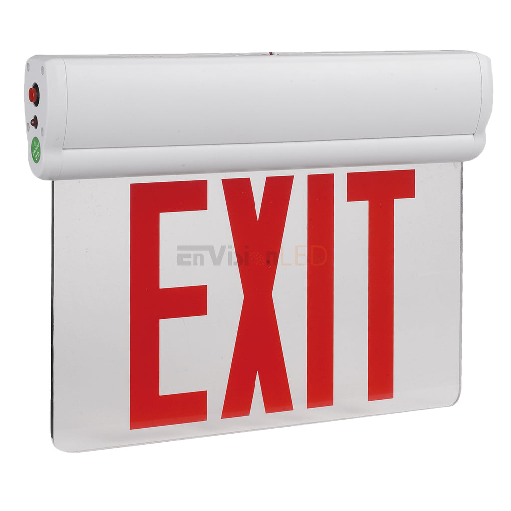 EnvisionLED LED-EM-EXT-EL-R-S LED Emergency Exit Sign Edge-Lit Single Sided (Red)