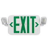 EnvisionLED LED-EM-EXT-G-WH-CMB LED Emergency Exit Sign Combo Single/Double Sided (Green) White Finish