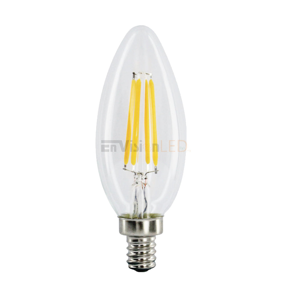 EnvisionLED LED-FLM-E12FL-4W-27K LED E12 Filament Bulb 4W 400LM 2700K