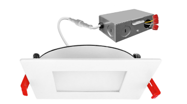 EnvisionLED LED-SL-PNL-6SQ-3P15W-5CCT-WH 6 Inches J-Box Square Panel Downlight 5CCT, White Finish