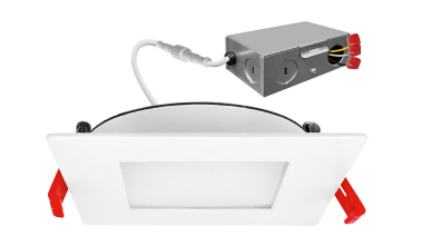 EnvisionLED LED-SL-PNL-8SQ-3P22W-5CCT-WH 8 Inches J-Box Square Panel Downlight 5CCT, White Finish
