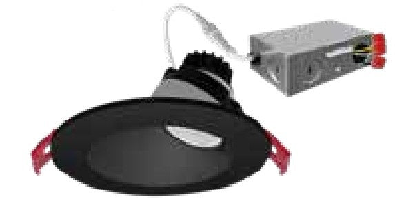 EnvisionLED LED-SL-SLP-ADJ-4R-8W-5CCT-BLK LED 4 Inches Regressed Gimbal Adjustable Sloped Ceiling J - Box Watt 8W, lumens 600lm ,Color Temperature 5000K Black Finish