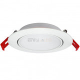 EnvisionLED LED-SL-TLT-6R-12W-5CCT-WH LED 6 Inch 12W J-Box SnapTrim Round Panel Tilt Downlight 5CCT Selectable White Finish