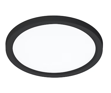 EnvisionLED LED-SLDSKR-19-35W-5CCT-BLK 19" LED Slimline Surface Mount Round Disk Light, Multi-Color Temperature, Black Finish