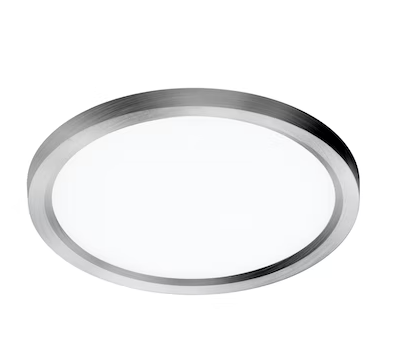 EnvisionLED LED-SLDSKR-19-35W-5CCT-BN 19" LED Slimline Surface Mount Round Disk Light, Multi-Color Temperature, Brushed Nickel Finish