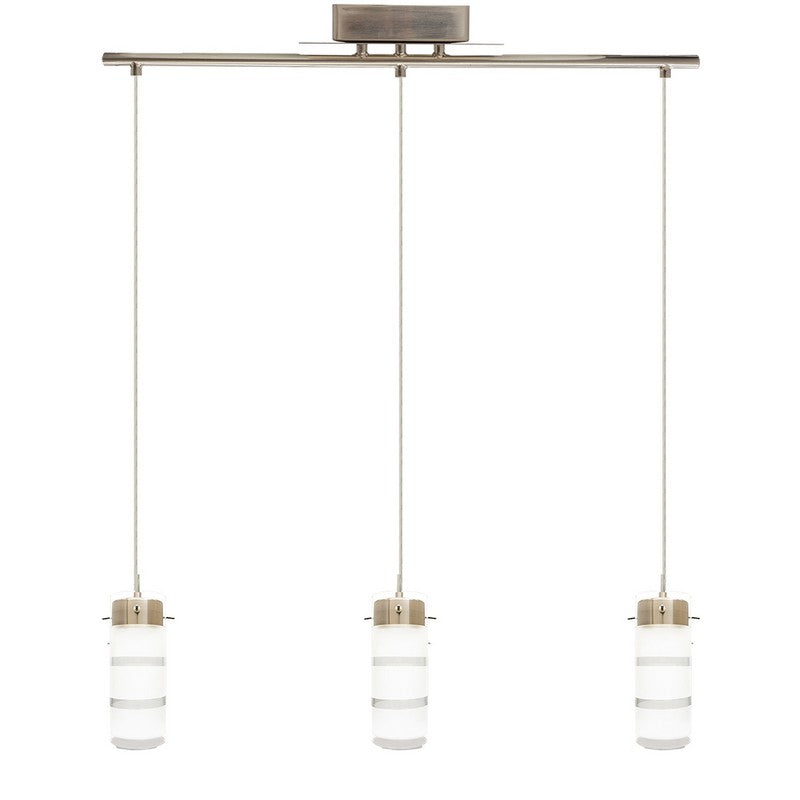 Westgate LCFB-3LS-MCT5 36W 5CCT Integrated Triple with Straight Bar LED Pendent Light Brushed Nickel Finish