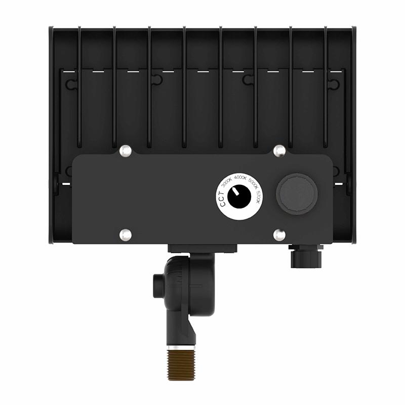 Westgate Lighting LFX-MD-15-50W-MCTP-KN-SV, X-Gen Flood-Area Light Medium Housing Adjustable 15W-50W 3000K/4000K/5000K 120-277V 0-10V Dimming Knuckle Silver