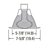 Lithonia Lighting 7B2W 6" Baffle Contractor Select TOR R24 Recessed Trim