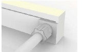 Core Lighting LNT45-HW36-IP67SFR 4.4W IP67 Flexible Neon Series LED Strip Power feed length 36 Ft Side Feed Right