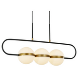 Alora Lighting LP302003MBBG Tagliato 32 Inches Linear Multi LED Pendant Light, Matte Black Finish