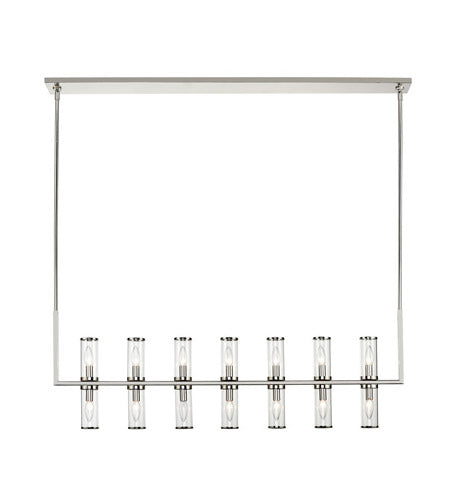 Alora Lighting LP309077PNCG Revolve 14 Light 4 inch Nickel Pendant Ceiling Light