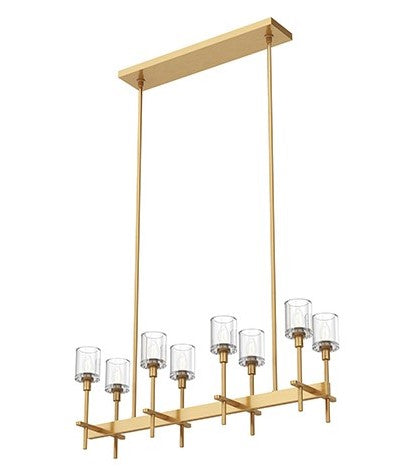 Alora Lighting LP314308VBCC Salita LED Pendant Ceiling Light Vintage Brass and Clear Crystal