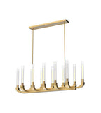 Alora Lighting LP316012VBCR Flute 12 Light 16 inch Brass Pendant Ceiling Light