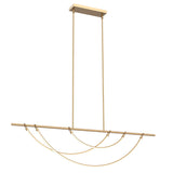 Alora Lighting LP317460VB Aryas 60 Inches LED Pendant Ceiling Light Vintage Brass Finish