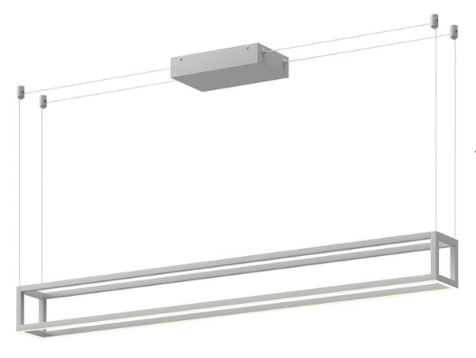 Kuzco Lighting LP45548-WH Plaza 48" Linear Pendant LED Ceiling Light, White Finish