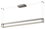 Kuzco Lighting LP45560-BN Plaza 60" Linear Pendant LED Ceiling Light, Brushed Nickel Finish