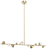 Kuzco Lighting LP50851-BG Geode Linear Pendant Light Brushed Gold Finish