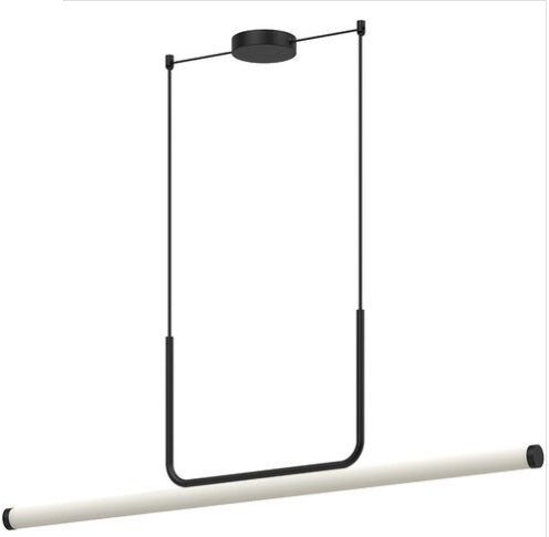 Kuzco Lighting LP73048-BK 48" Vesper Linear LED Pendant Kitchen Island Light, Black Finish